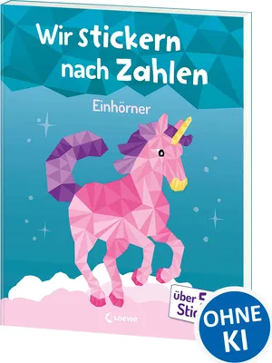 Produktbild von Wir stickern nach Zahlen - Einhörner