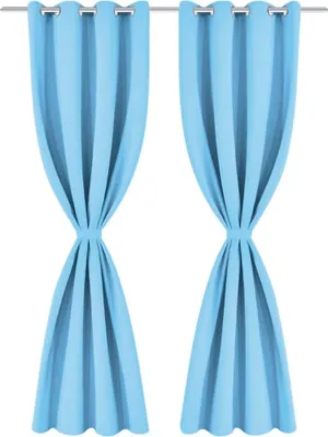 Obrázek produktu pro vidaXL zatemňovací závěsy 2 ks s kovovými očky 135 x 175 cm tyrkysová