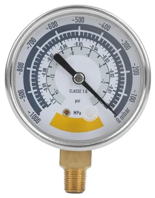Obrázek produktu pro Manometr, průtokoměr pro vakuovou pumpu, rozsah 0–14 psi, připojení NPT 1/8 palce