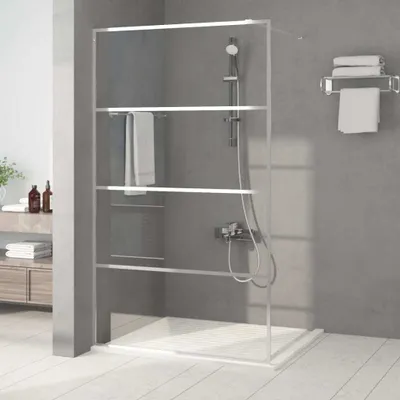 Produktbild von vidaXL Duschwand für Begehbare Dusche Silbern 115x195 cm ESG-Klarglas