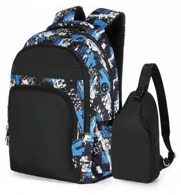 Produktbild von Dripio – Schulrucksack – 45 x 32 x 18 cm – Wasserabweisend, KI-generiertes Bild
