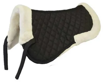 Image de Hispano Hipica Tapis de selle synthétique en peau de mouton Schwarz Full Schwarz Full