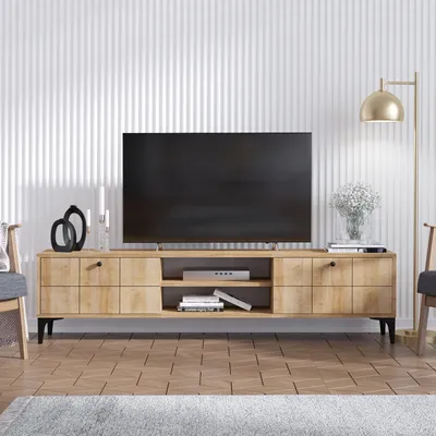 Obrázek produktu pro Skye Decor, Hera- HeraBMS, barva dub, TV skříňky, 55x180x31 cm, 100% melaminovaná dřevotříska