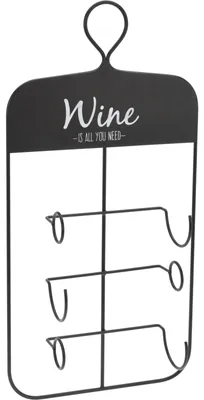 Produktbild von Excellent Houseware Weinregal - Metall - 3 Flaschen - Wandregal