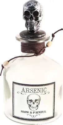 Image de Flacon décoratif d'arsenic pour la fête d'Halloween argent-rouge 16 cm - taille unique