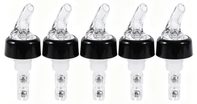 5er-Pack 40 ml Plastik-Ausgießer für Weinflaschen, transparent