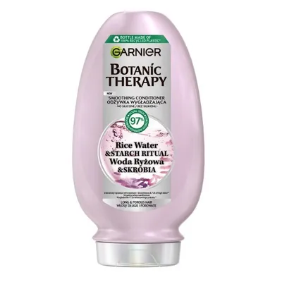 Obrázek produktu pro Garnier Botanic Therapy uhlazující kondicionér pro dlouhé a porézní vlasy rýžová voda a škrob, 200 ml