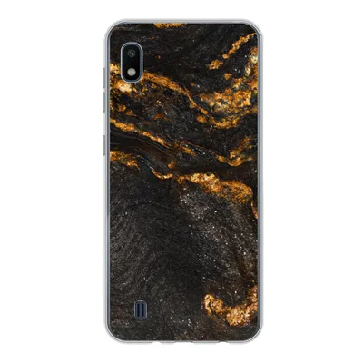 Produktbild von MuchoWow® Handyhülle Schutzhülle Hülle für Samsung Galaxy A10 Marmor - Limette - Schwarz - Gold - Marmoroptik - Luxus Silikon Softcase Handy Hülle - Schutzhülle