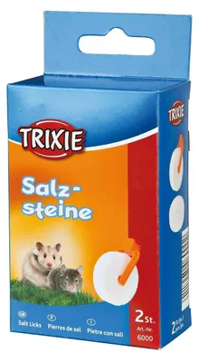Productafbeelding van Trixie mineralenstenen met zouten en houder, 2 stuks à 54 gram