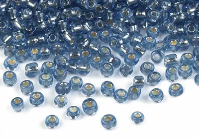 50g Rocailles Glasperlen 8/0 3mm saphirblau