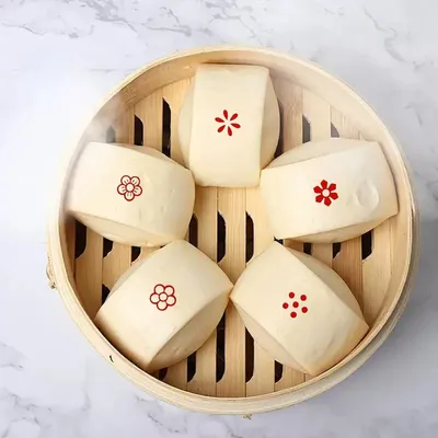 Produktbild von Holzstempel Set, 10 Stück, 5 x 1,5 cm, mit Blumen- und geometrischen Mustern, für Keramik