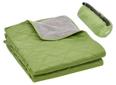 Productafbeelding van VEVOR campingdeken, 2,08 x 1,4 m, grote thermische deken voor op het stadion, waterdicht en winddicht, 330 g/m² polyesterfleece, vlamvertragend