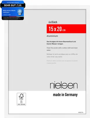 Produktbild von nielsen Aluminium Bilderrahmen Atlanta, 15 x 20 cm, Weiß matt