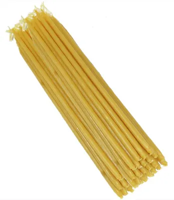 Bienenwachskerzen, 100 Stück, 19 cm, handgefertigt