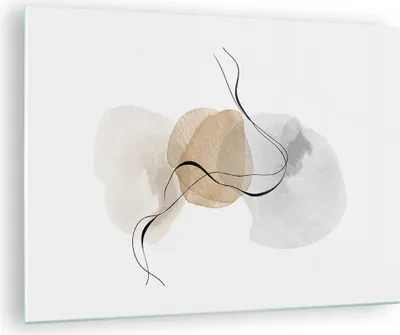 Produktbild von Bilder auf glas - Einteilig - Abstrakt minimalistisch Aquarell - 70x50cm - Glasbilder - Wandbilder - Bilder - Wanddekoration aus Glas - Glas Bilder - Wandbild auf Glas - GAA70x50-4827