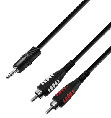 Immagine prodotto di cavo audio a Y da 3 m Jack stereo da 3,5 mm a 2x RCA maschio