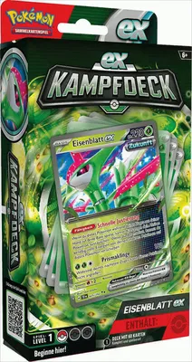 Produktbild von Pokémon Kampfdeck Eisenblatt-ex (sofort spielbares Deck mit 60 Karten)