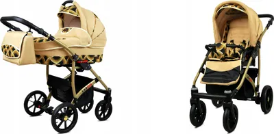Obrázok produktu pre BabyLux® Largo | Kočík 2v1 Set | Gold Rainbow | Kočík Kombi | Kočíková súprava | Kočík