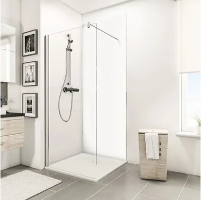 Produktbild von SCHULTE Duschrückwand Eck-Set DecoDesign ExpressPlus Unifarbe weiß 1x 210 x 120 1x 210 x 90 cm EP1902321 04