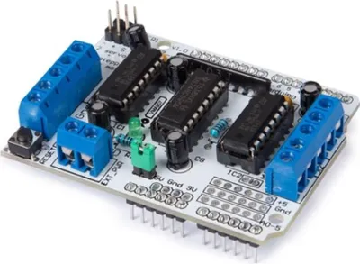 Produktbild von Whadda L293D Motor-Treiber-Shield für Arduino, ideal zum Ansteuern von DC- oder Schrittmotoren,
