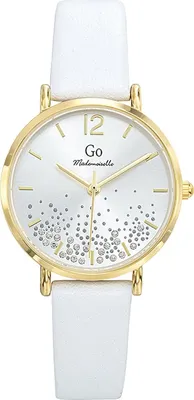 Productafbeelding van Dameshorloge, lederen band, model Mademoiselle, wit, analoog, quartz, UGO699458