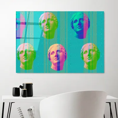 Produktbild von Wallity, UV-756 70 x 100, Dekorative Malerei aus gehärtetem Glas, Mehrfarbig, 100 % gehärtetes Glas, 70 x 100 cm