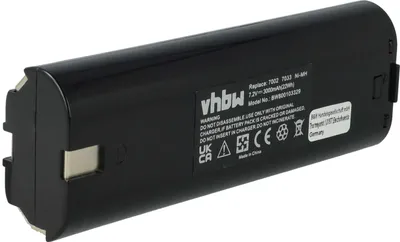 Produktbild von vhbw Akku Ersatz für Makita 632003-2, 632002-4, 7000, 191679-9, 192695-4, 192532-2, 7033, 7002 für Werkzeug (3000 mAh, NiMH, 7,2 V)