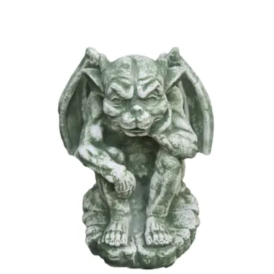 Produktbild von Gargoyle aus Steinguss perfekt für den Garten die Terrasse oder den Vorgarten ist Frostfest Witterungsbeständig und Neu 22cm H, PO-1794