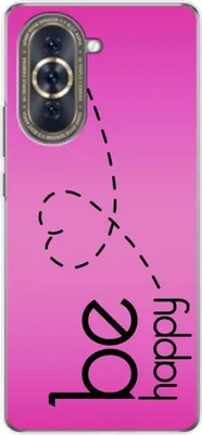 Produktbild von König Design Hülle kompatibel mit Huawei nova 10 Kunststoff Soft Handyhülle - Handy Case Be Happy Pink