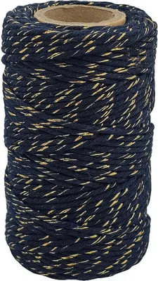 Produktbild von Makramee-Baumwollkordel Makrameegarn Bastelgarnl Baumwoll 2mm Goldgranat - 50m