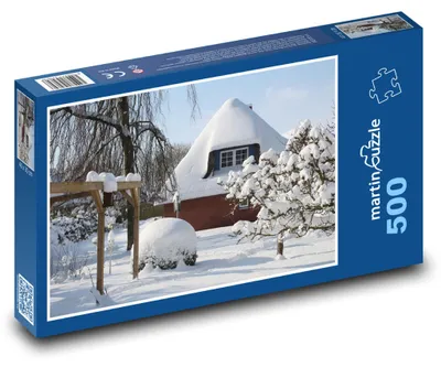 Zdjęcie produktu dla Puzzle 500 Zaśnieżony zimowy krajobraz - martinpuzzle