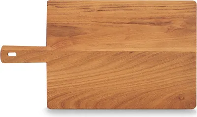 Produktbild von Schneidebrett 43 x 24 cm mit Griff Teakholz ZELLER Present