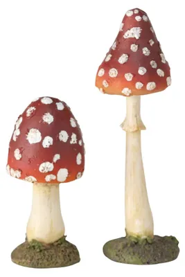Produktbild von Fliegenpilz Deko Pilz Kunstharz H 8 -12 cm 2er Set