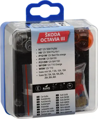 Obrázok produktu pre Žiarovky servisný box ŠKODA OCTAVIA III H7+H8 08537
