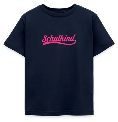 Produktbild von Spreadshirt Schulanfang Einschulung Schulkind Kinder T-Shirt, 122/128 (7-8 Jahre), Navy