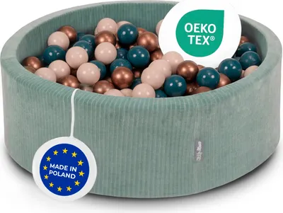 Produktbild von KiddyMoon Bällebad Kinder Schaumstoff Mit Bälle Für Baby ab 1 Jahr