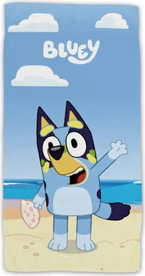 Produktbild von Bluey Strandtuch Frottee Badetuch mit Premium Druck, 70x140 cm