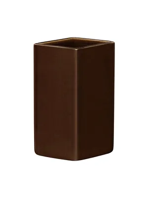 Produktbild von Iittala Ruutu Vase Keramik - 180 mm - Braun 1051701