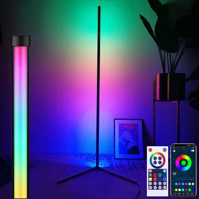 Produktbild von RGB LED Stehlampe Dimmbar Fernbedienung, 20W Standleuchte APP-Steuerung, LED Ecklampe Musik Sync. Stimmungslicht für Gaming Wohnzimmer Party