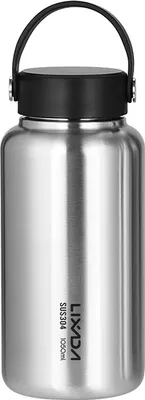 Produktbild von LIXADA 1050 ml Edelstahl-Wasserflasche, auslaufsichere Sportflasche fuer Outdoor, Camping, Wandern