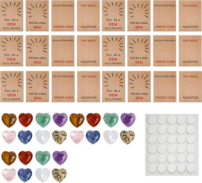 Produktbild von 1 Set Valentinstagsgrußkarte mit herzförmigen Kunstkristallen, romantische Liebeskarte als Festgeschenk