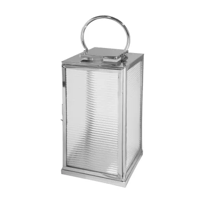 Produktbild von Malaga/Laterne Edelstahl geriffeltes Glas H48L24B24