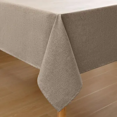 Obrázok produktu pre Obrus s vzhľadom na ľan, umývateľný, s efektom lotosu, obdĺžnikový, 140 x 200 cm