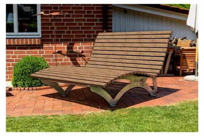 Produktbild von Waldsofa Classic, WPC-Latten, für 2-3 Personen, Sonnenliege, Außenliege, Wellenliege, Relaxliege, Liege für den Garten