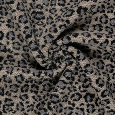 Produktbild von Teddystoff Leopard Fleecestoff Stoff ab 0,5mx155cm