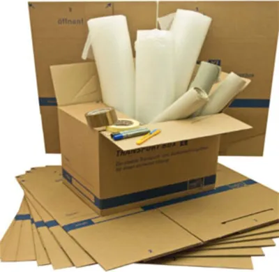 Produktbild von 1x Umzugsset für 1-2 Zimmer - 24 Umzugskartons und viel nützliches Zubehör