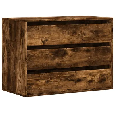 Image de vidaXL Commode chêne fumé 80x41x58 cm bois composite