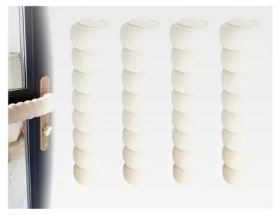 Produktbild von 4 Stück Türgriffpuffer, Schaumstoff Türgriffschutz, Türgriffstopper, Griffabdeckungen zum Schutz von Zimmertüren, Wänden und Möbeln (Weiß)
