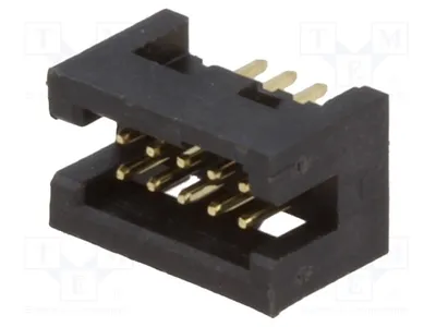 Zdjęcie produktu dla 2x gniazdo PIN: 10, złącze przezwajkowe, proste, 1,27 mm, DS1031-15-10V8B - złącze