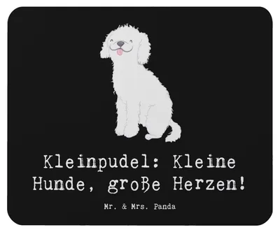 Produktbild von Mr. & Mrs. Panda Mouse Pad Kleinpudel Liebe - Schwarz - Geschenk, mousematte, Hunderasse, intelligente Vierbeiner, Hundeliebe, Hunderassen Vielfalt, Mousepad, computer